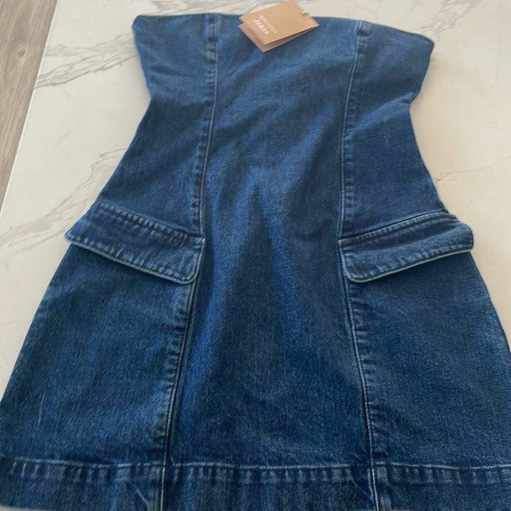 Reformation denim mini dress